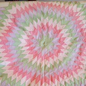Pastel Geometric Patchwork Quilt Sheet